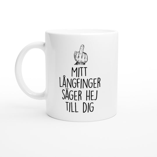 Mitt långfinger säger hej till dig