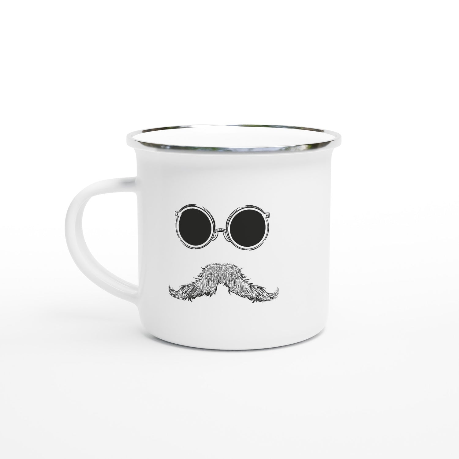 Solglasögon och mustasch
