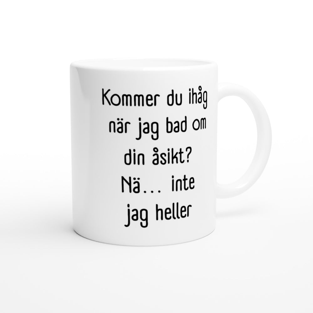 Kommer du ihåg när jag bad om din åsikt?