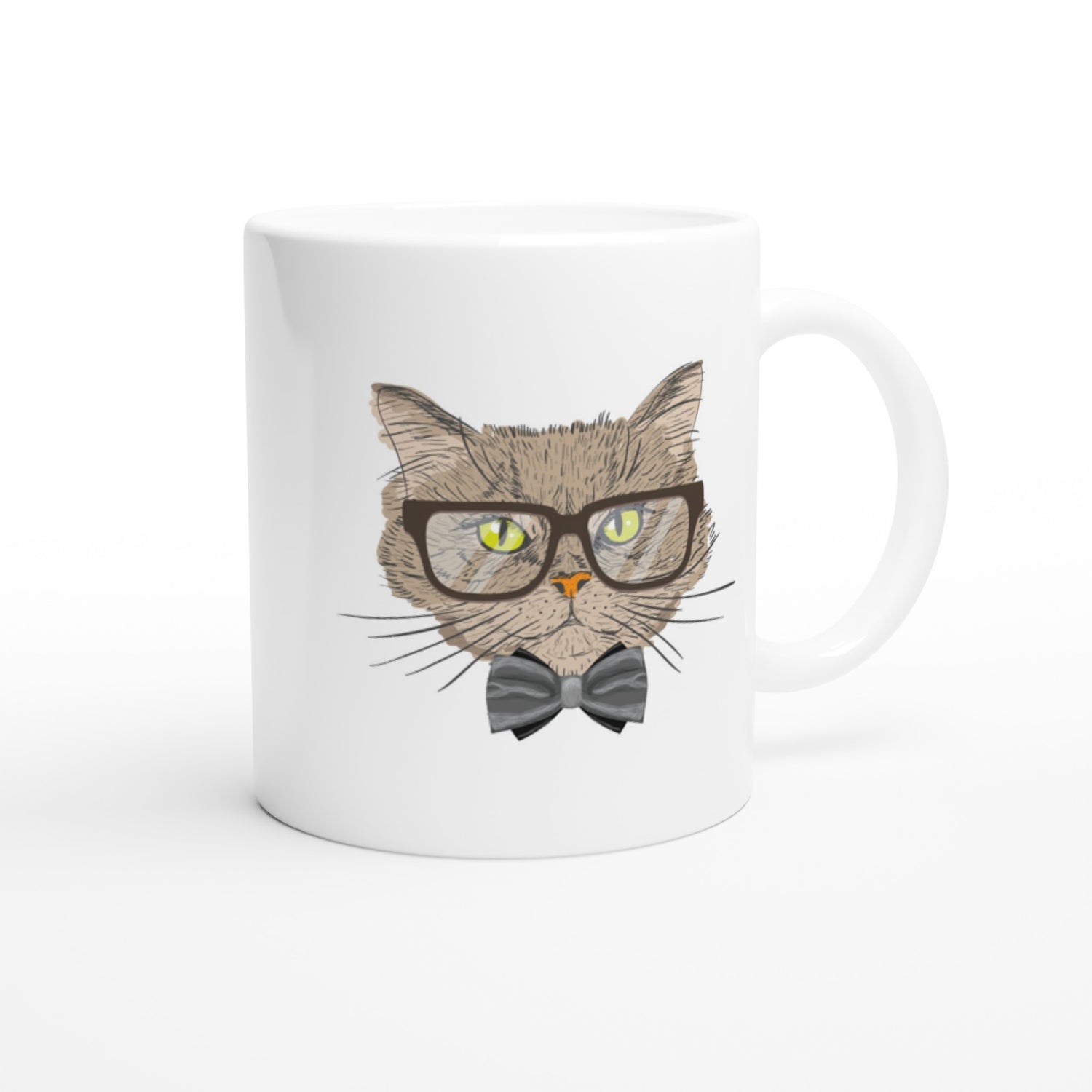 Katt med glasögon