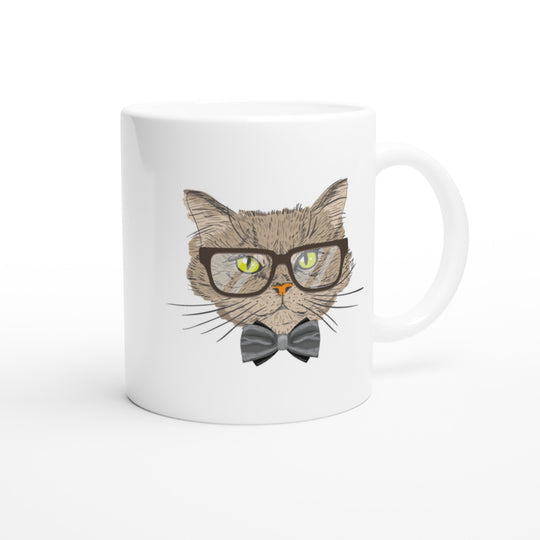 Katt med glasögon