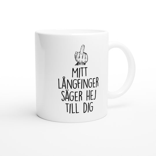 Mitt långfinger säger hej till dig