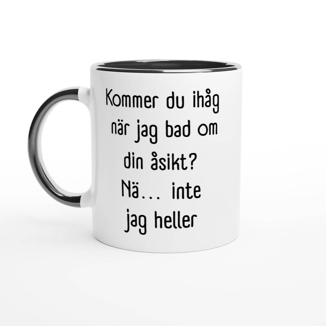 Kommer du ihåg när jag bad om din åsikt?