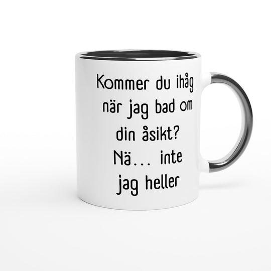 Kommer du ihåg när jag bad om din åsikt?